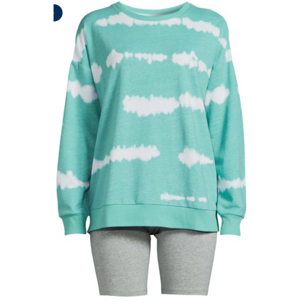 Secret Treasures Women's Long Sleeve Top and Bike Shorts Lounge Set 2-Piece NWT